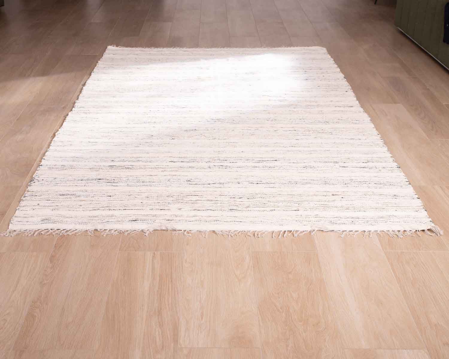 Gran alfombra tejida a mano de algodón y yute «Solira», de 300 x 200 cm