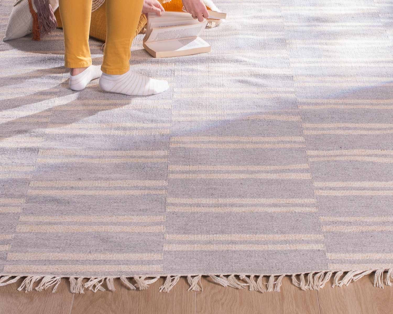 Alfombra grande bicolor con flecos, 200 x 300 cm, «Ethnic»