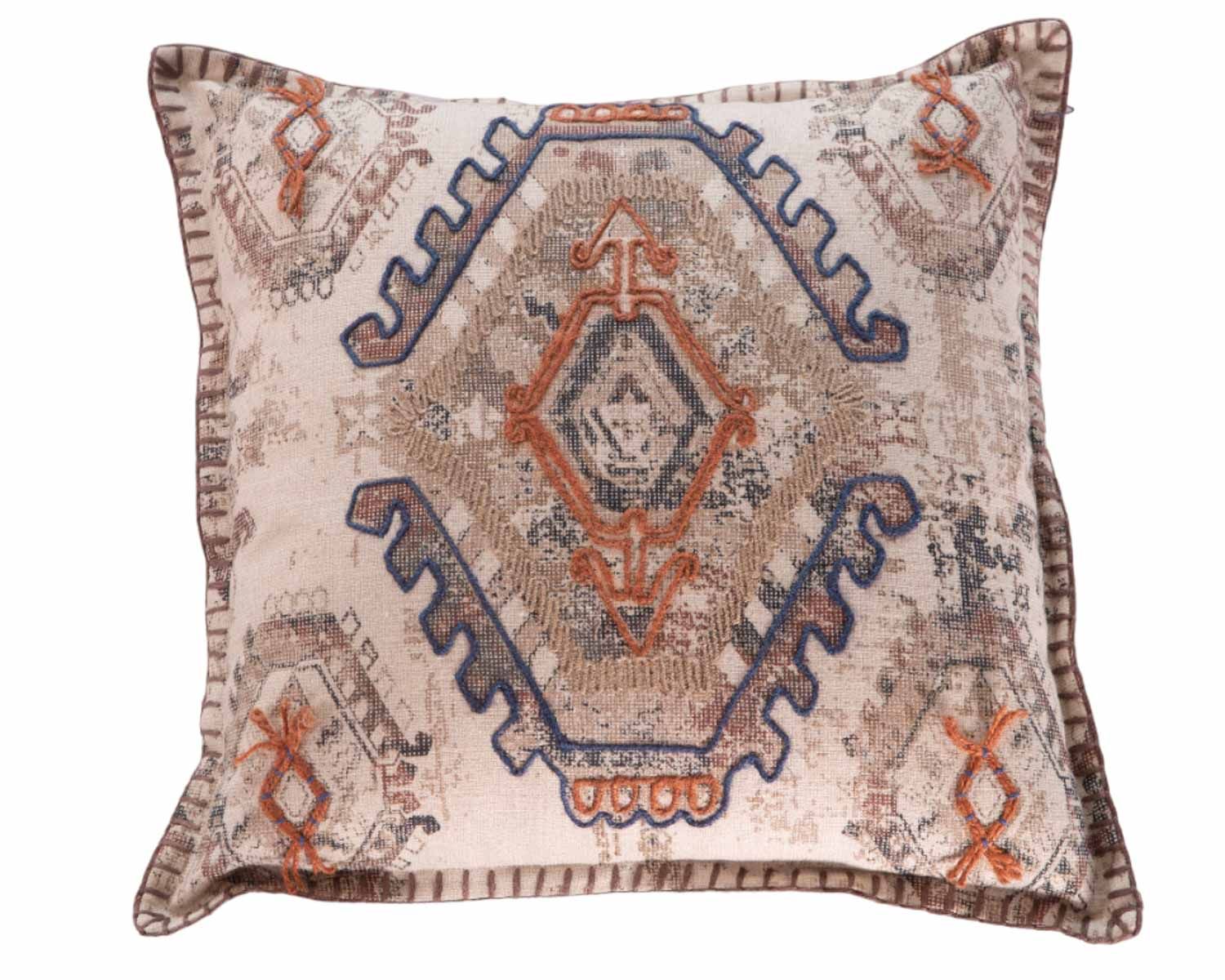 Cojín con estampado étnico «Solira», de algodón flameado, 45 x 45 cm