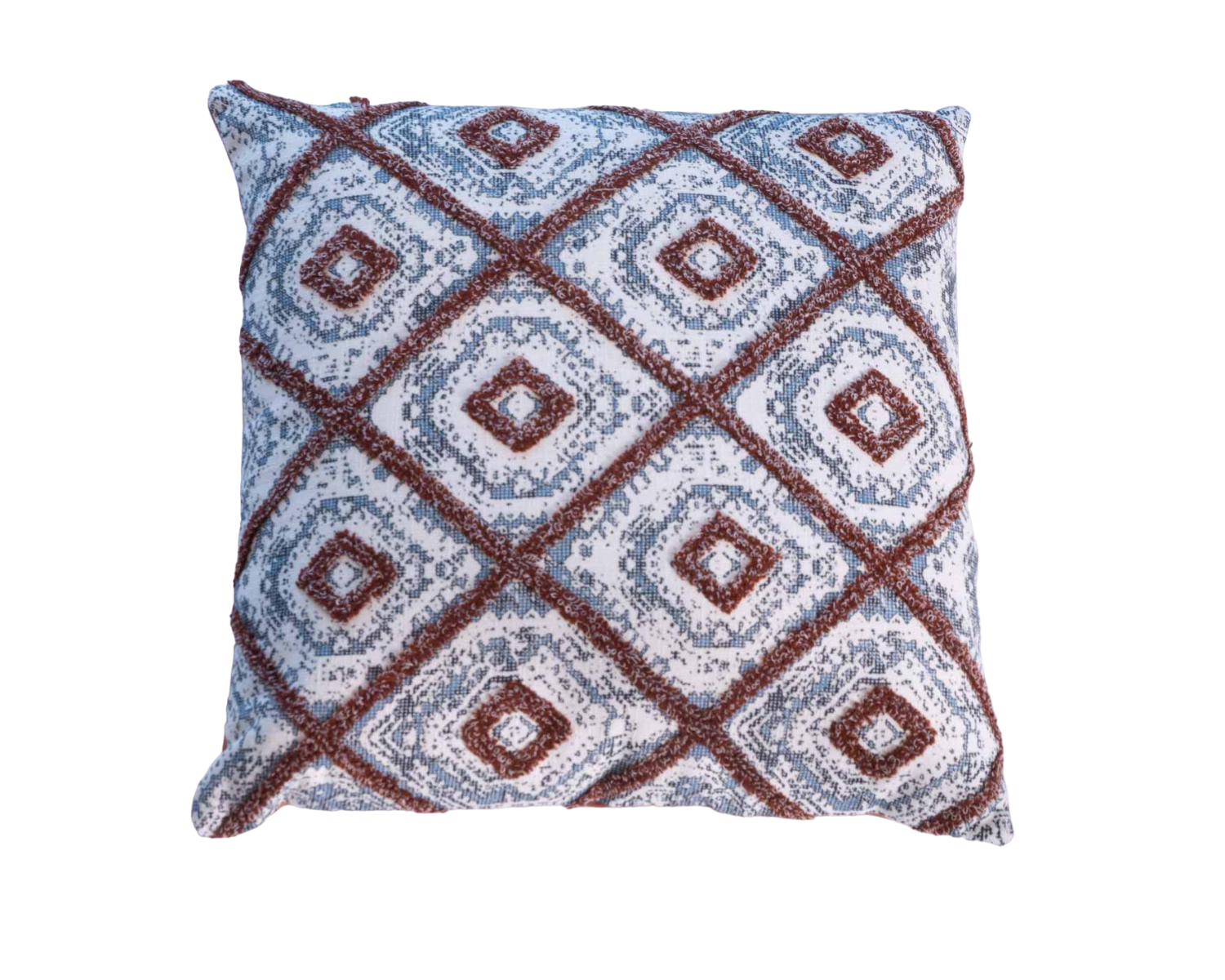 Cojín decorativo de algodón estampado «Solira», formato cuadrado, 45 x 45 cm