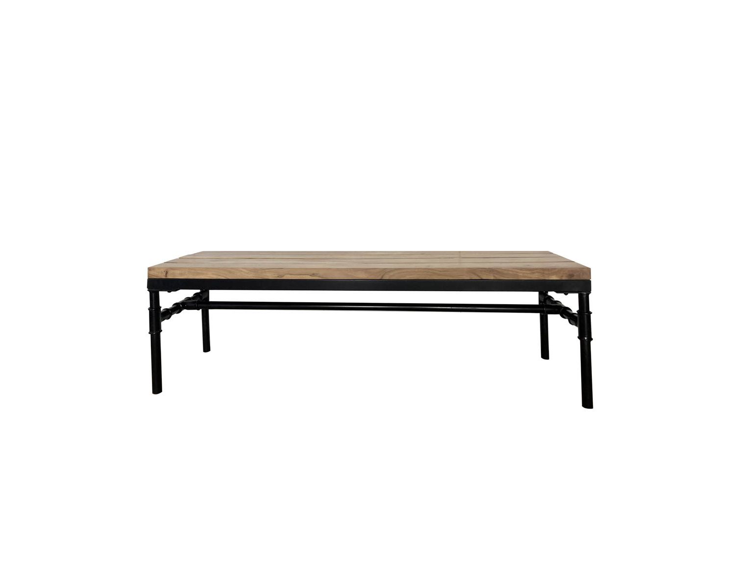 Banco industrial de madera maciza de acacia y metal «Garden»