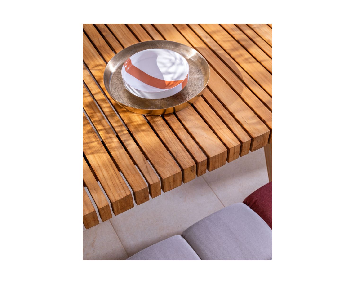 Mesa de comedor de exterior de teca maciza de 200 cm «Lombok»