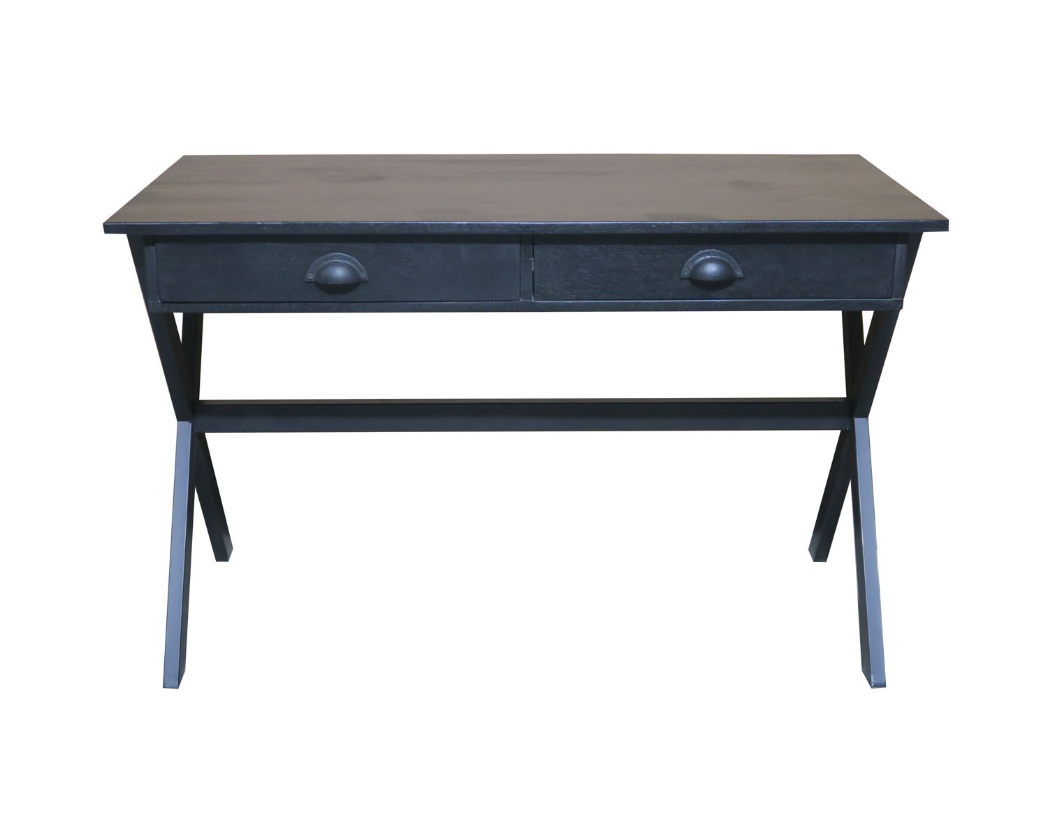 Escritorio negro de madera y metal de 120 cm «Atelier»