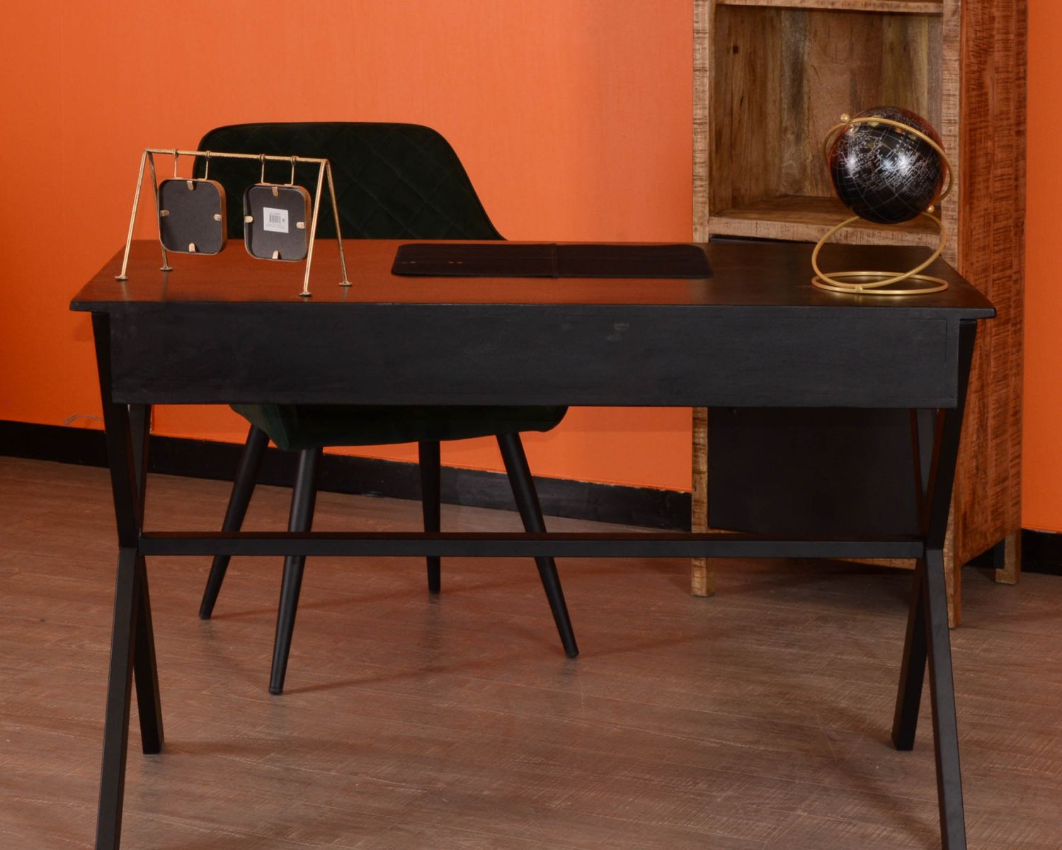 Escritorio negro de madera y metal de 120 cm «Atelier»