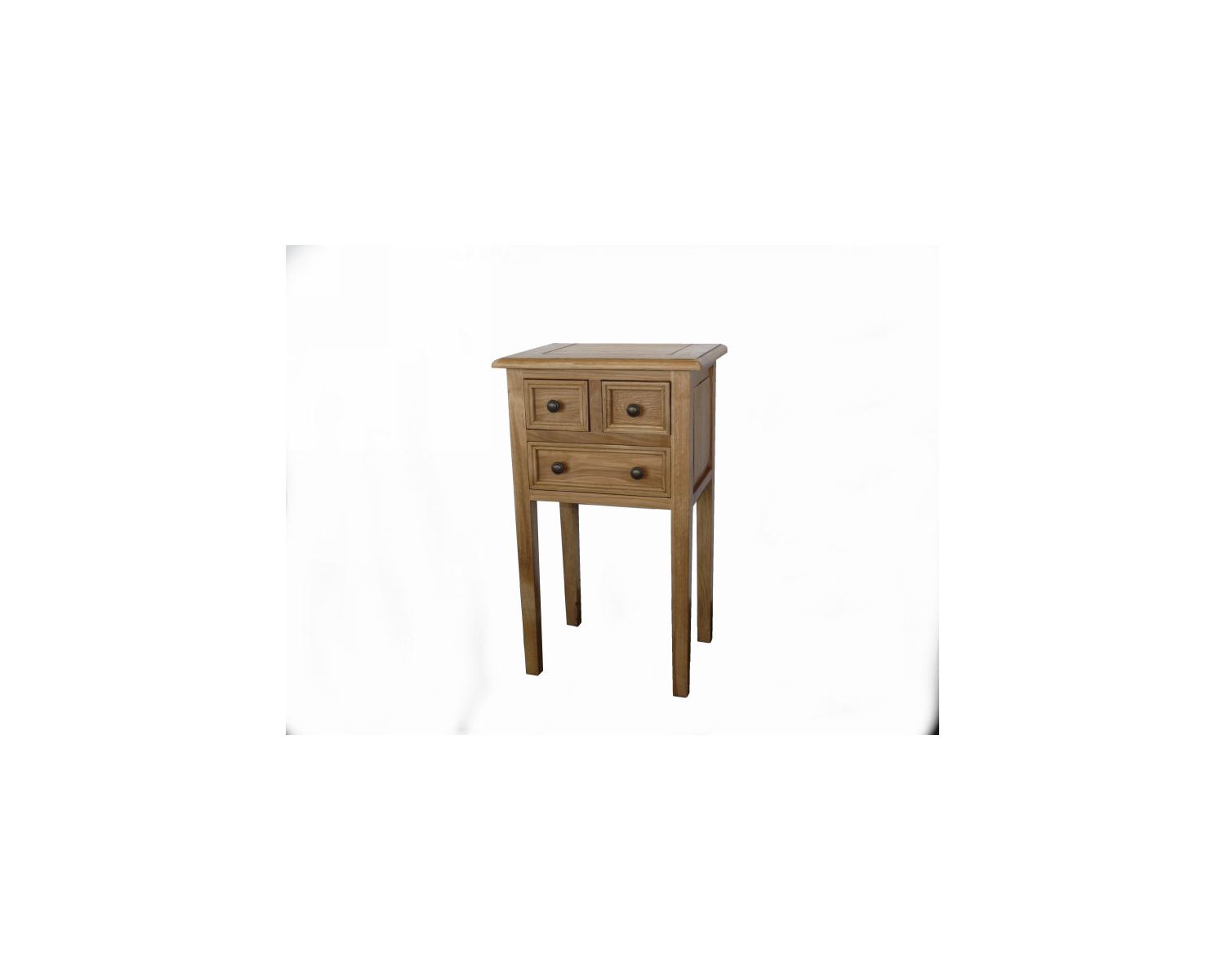 Mueble pequeño de roble macizo con 3 cajones «Campagnol»