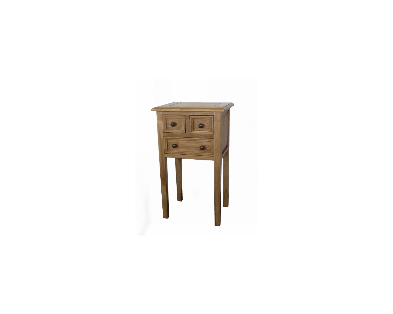 Mueble pequeño de roble macizo con 3 cajones «Campagnol»