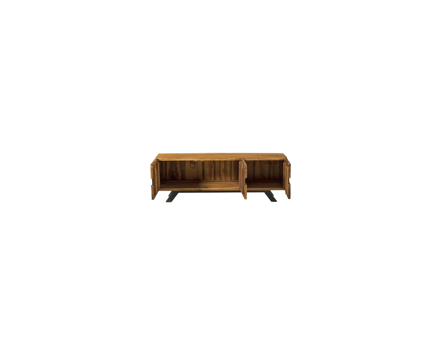 Mueble para la tele de 160 cm de teca reciclada «Copley», con un estilo natural y rústico