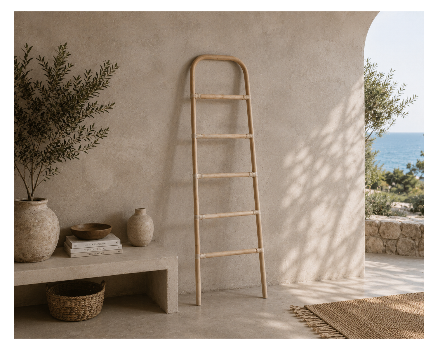 Escalera de ratán natural «Solira»