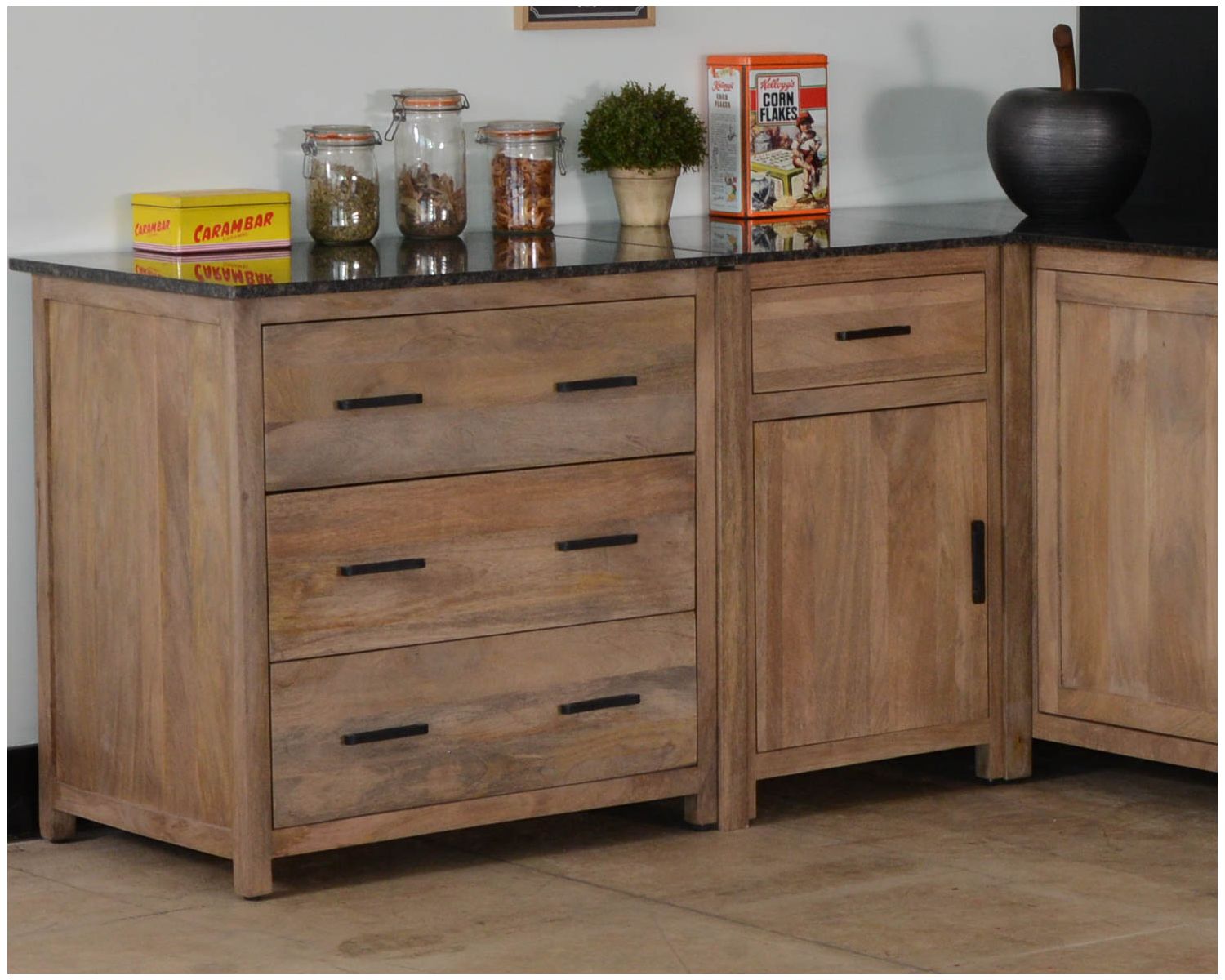 Mueble de cocina con 3 cajones para ollas «Grand Chef»