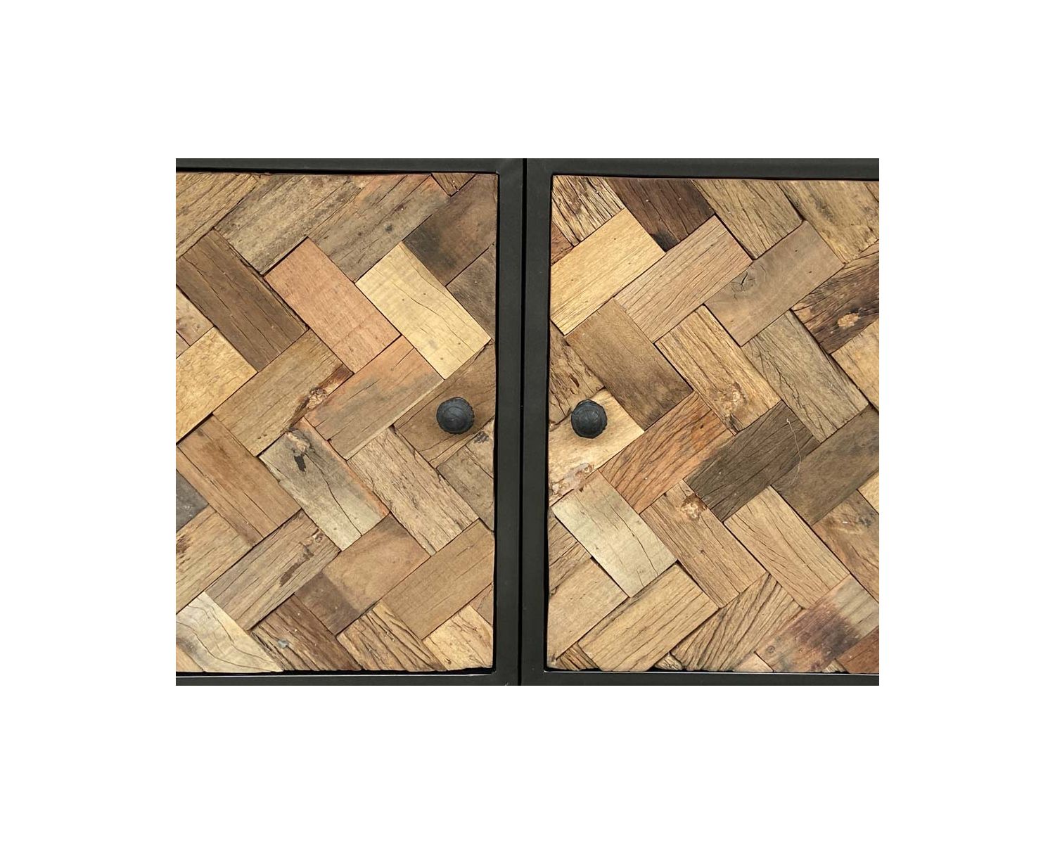 Estantería industrial de 180 x 90 cm, de metal gris y madera de mango «Kaloupilé»