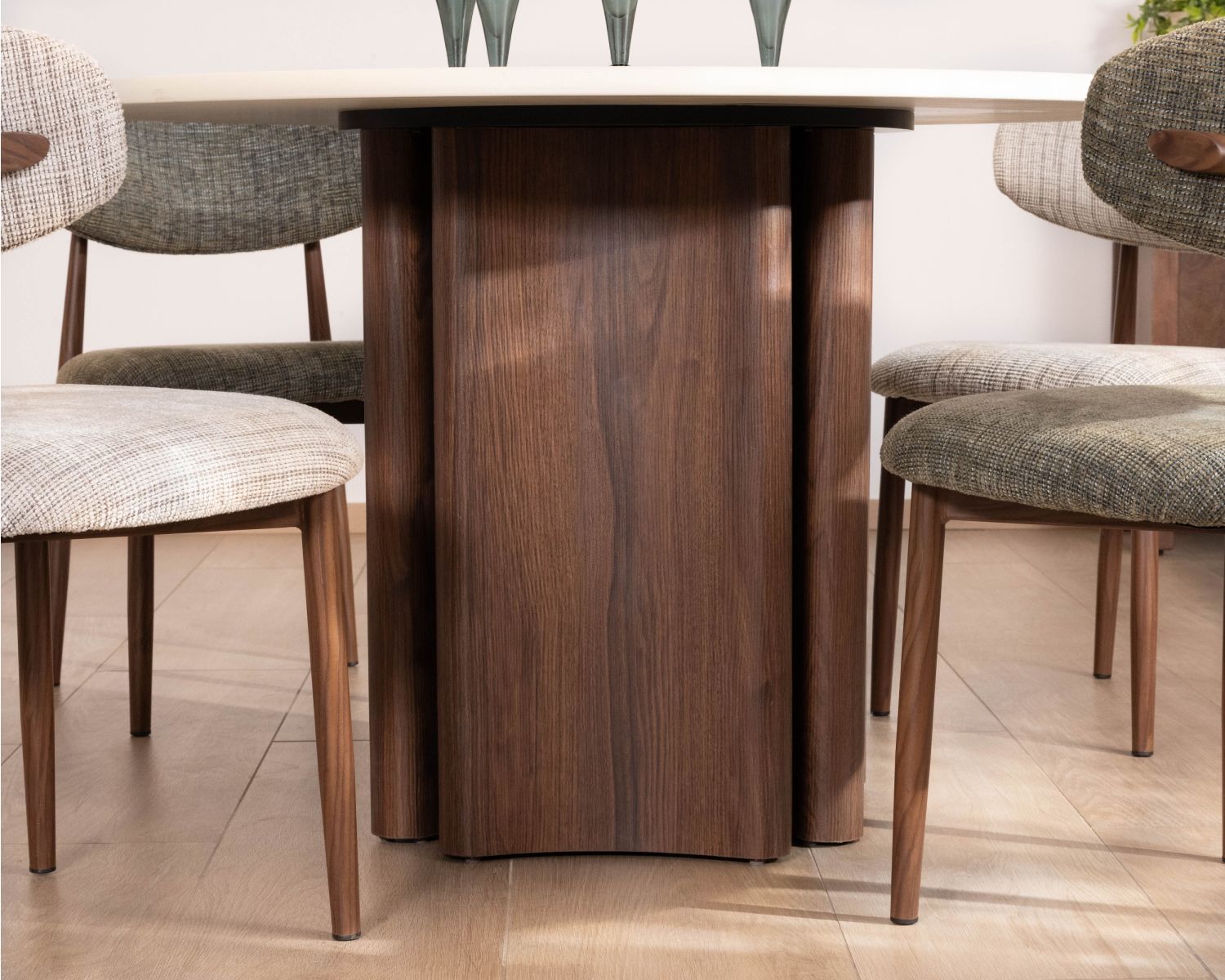 Mesa de comedor redonda de estilo retro «Arpège», 120 cm