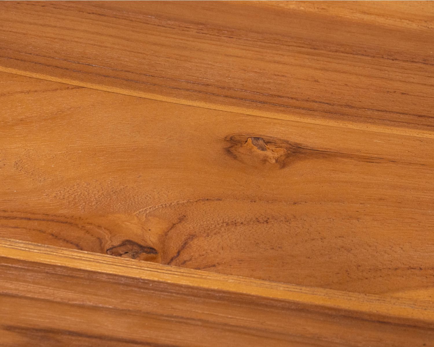 Lote de 2 sillas de comedor retro de teca maciza natural «Rimina»