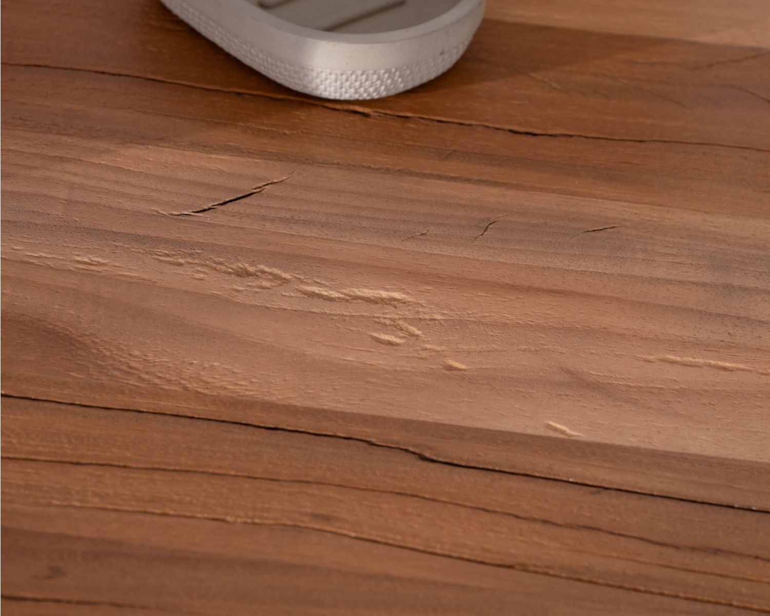 Mueble bajo lavabo doble de madera reciclada «Mokal», de 150 cm, con estilo rústico