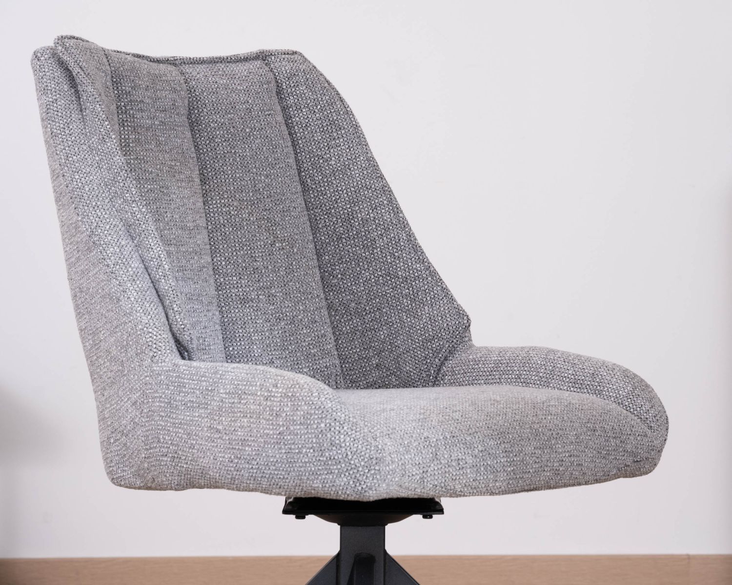 Lote de 2 sillas giratorias de comedor de tela gris «Webber»