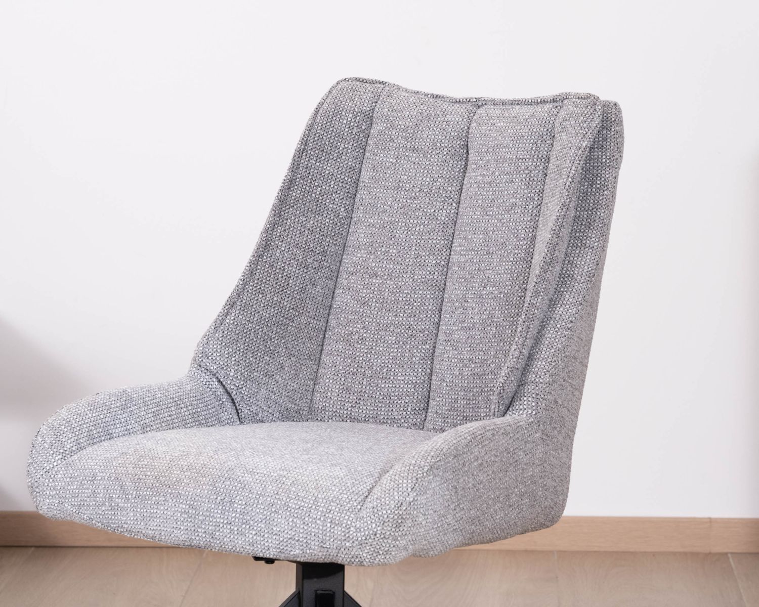 Lote de 2 sillas giratorias de comedor de tela gris «Webber»