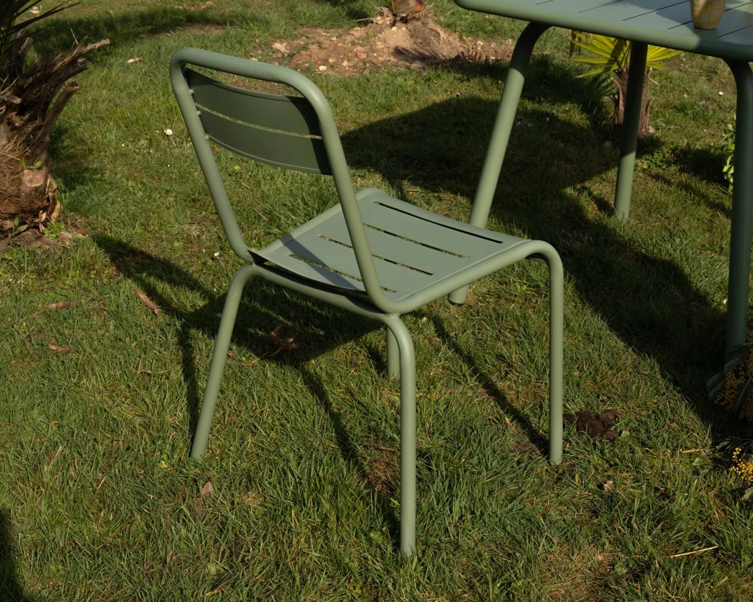 Silla de jardín de estilo vintage de metal verde «Horizon»