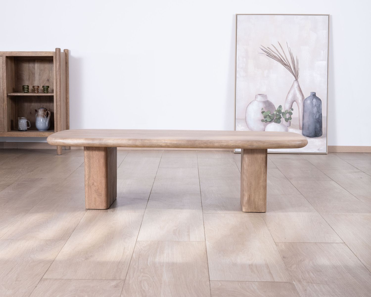 Mesa de salón rectangular de madera de mango con un diseño minimalista «Orobie»