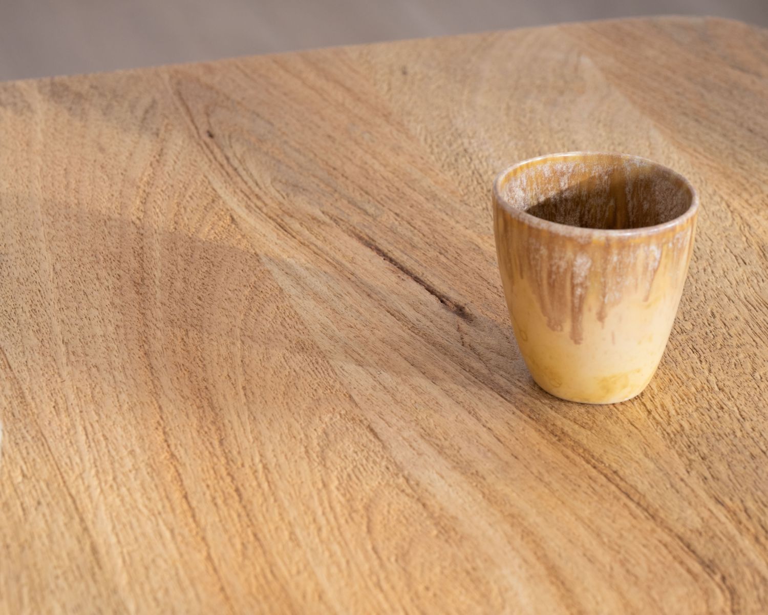 Mesa cuadrada de estilo bistró en madera de mango natural «Piccadilly», 70 cm