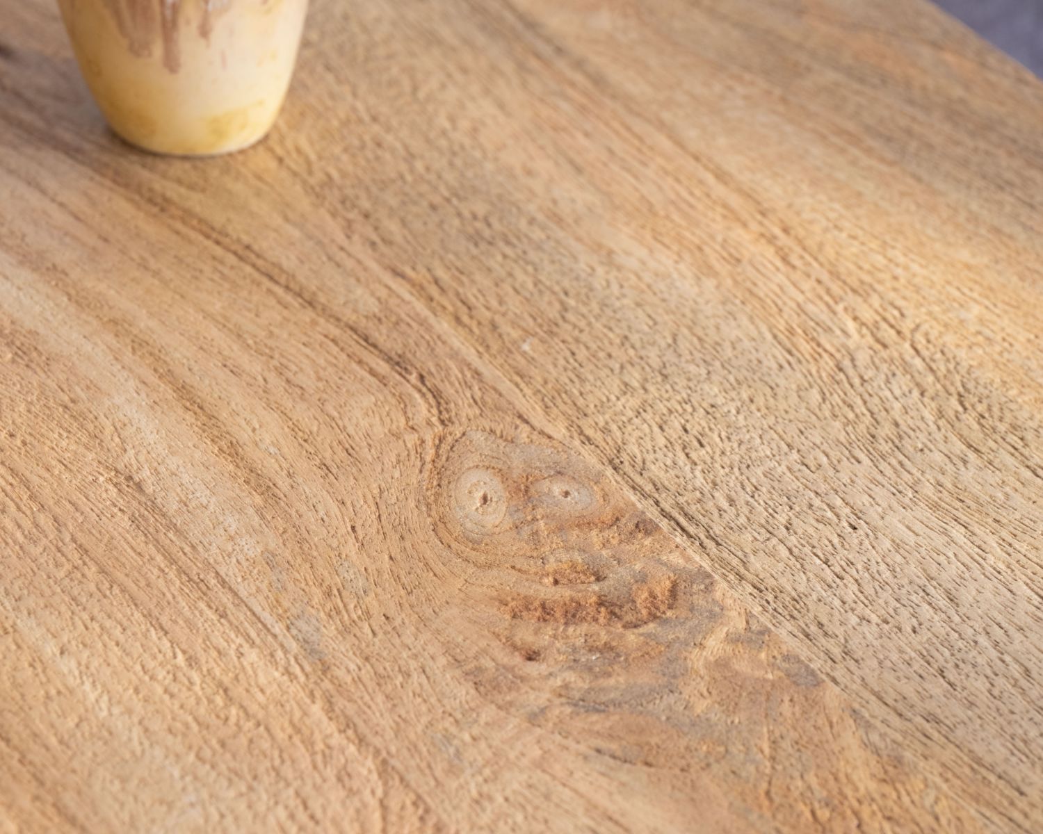 Mesa cuadrada de estilo bistró en madera de mango natural «Piccadilly», 70 cm