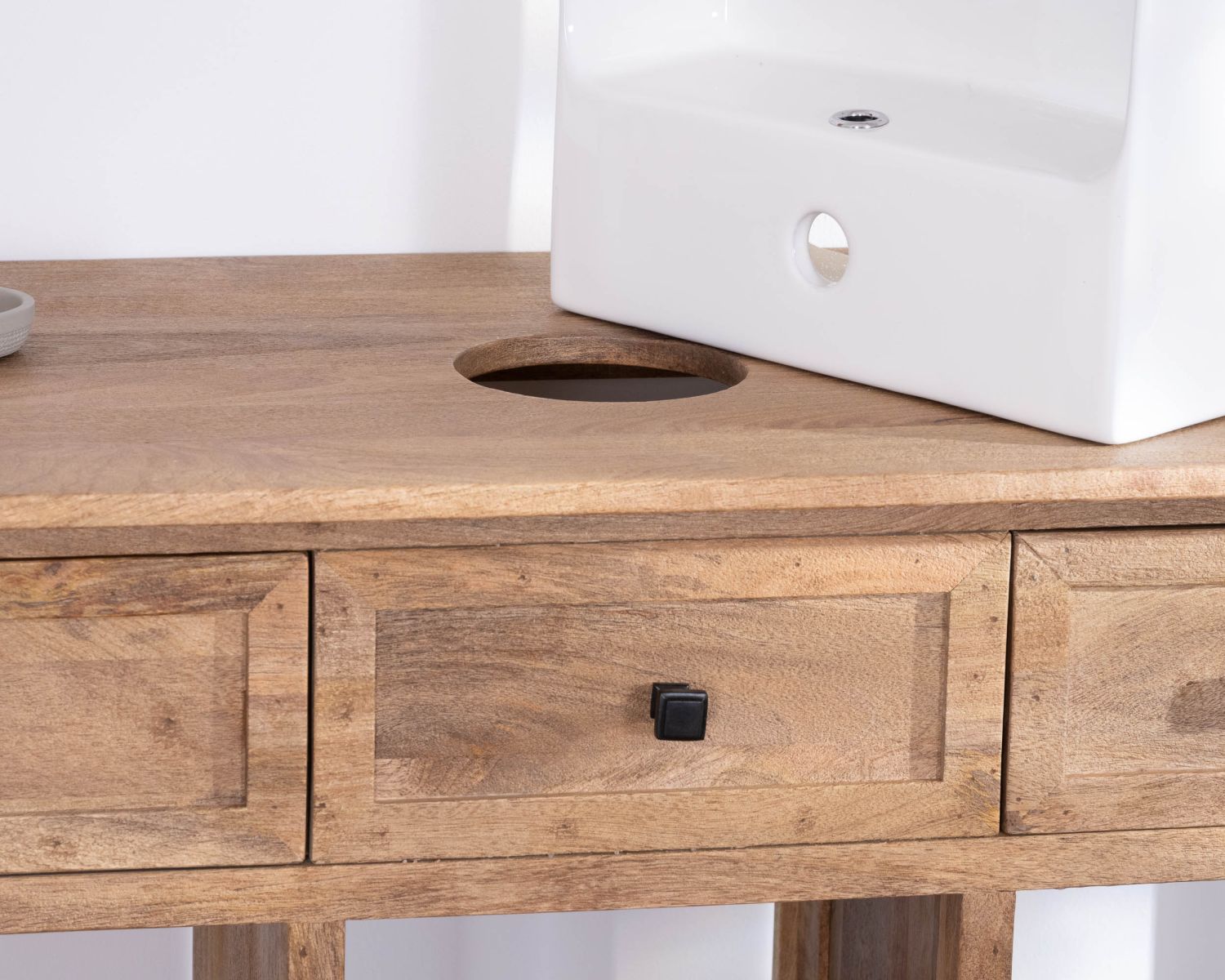 Mueble con lavabo individual de 120 cm «Maestro», de madera de mango