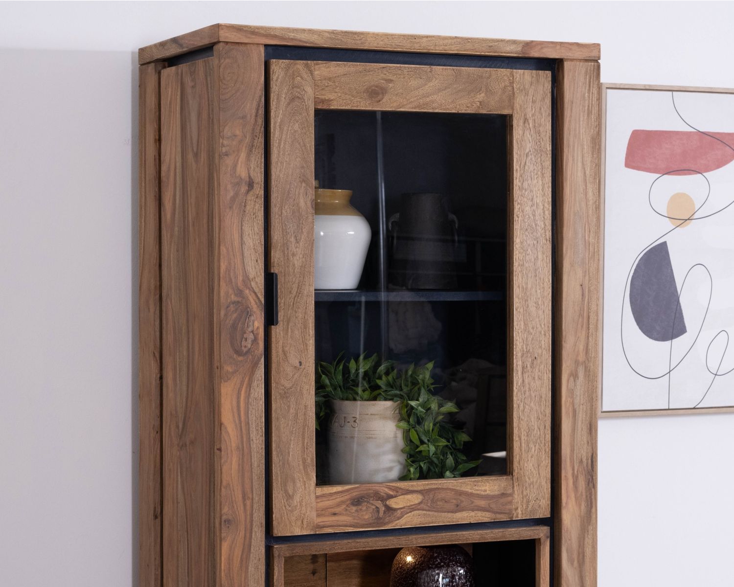 Vitrina de palisandro «Enoa» con retroiluminación