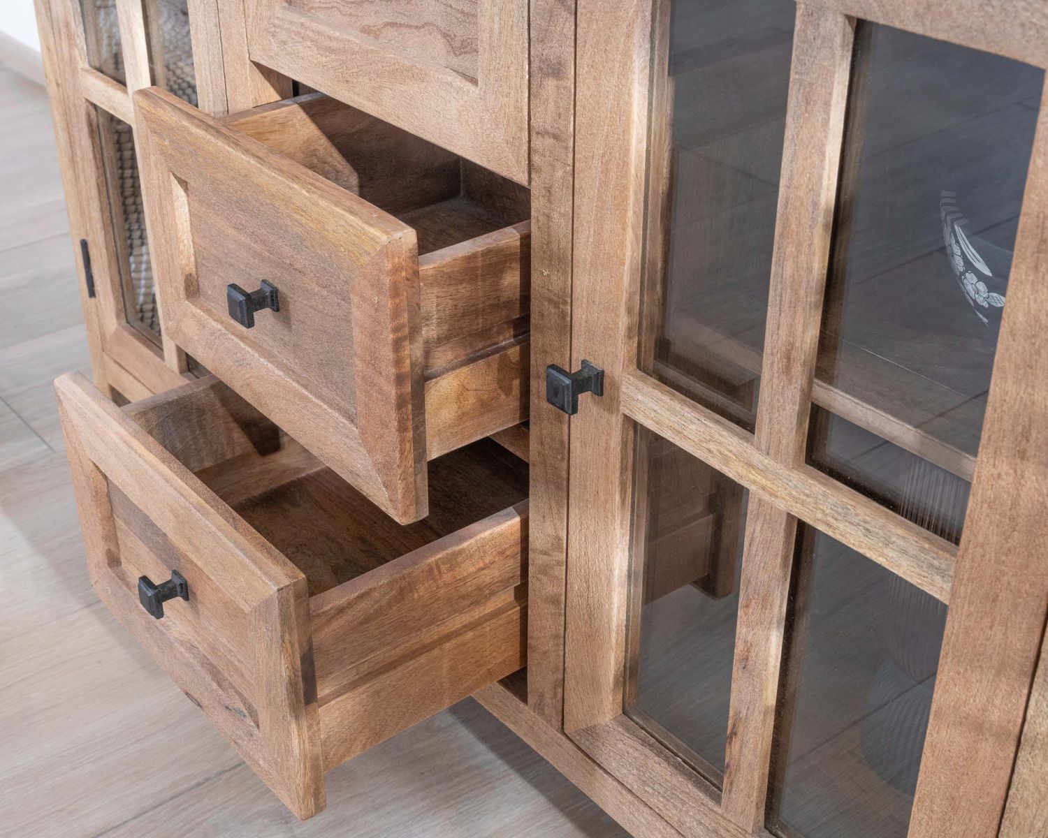 Mueble de baño con lavabo simple de 120 cm «Maestro», de madera de mango