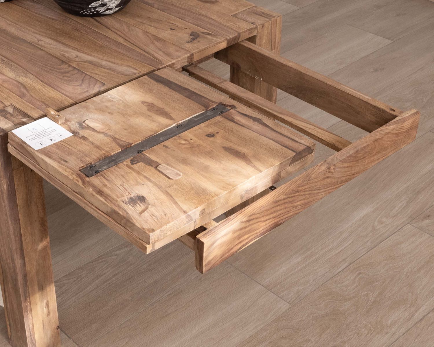 Mesa de comedor extensible de palisandro «Kalanohé», 180 cm