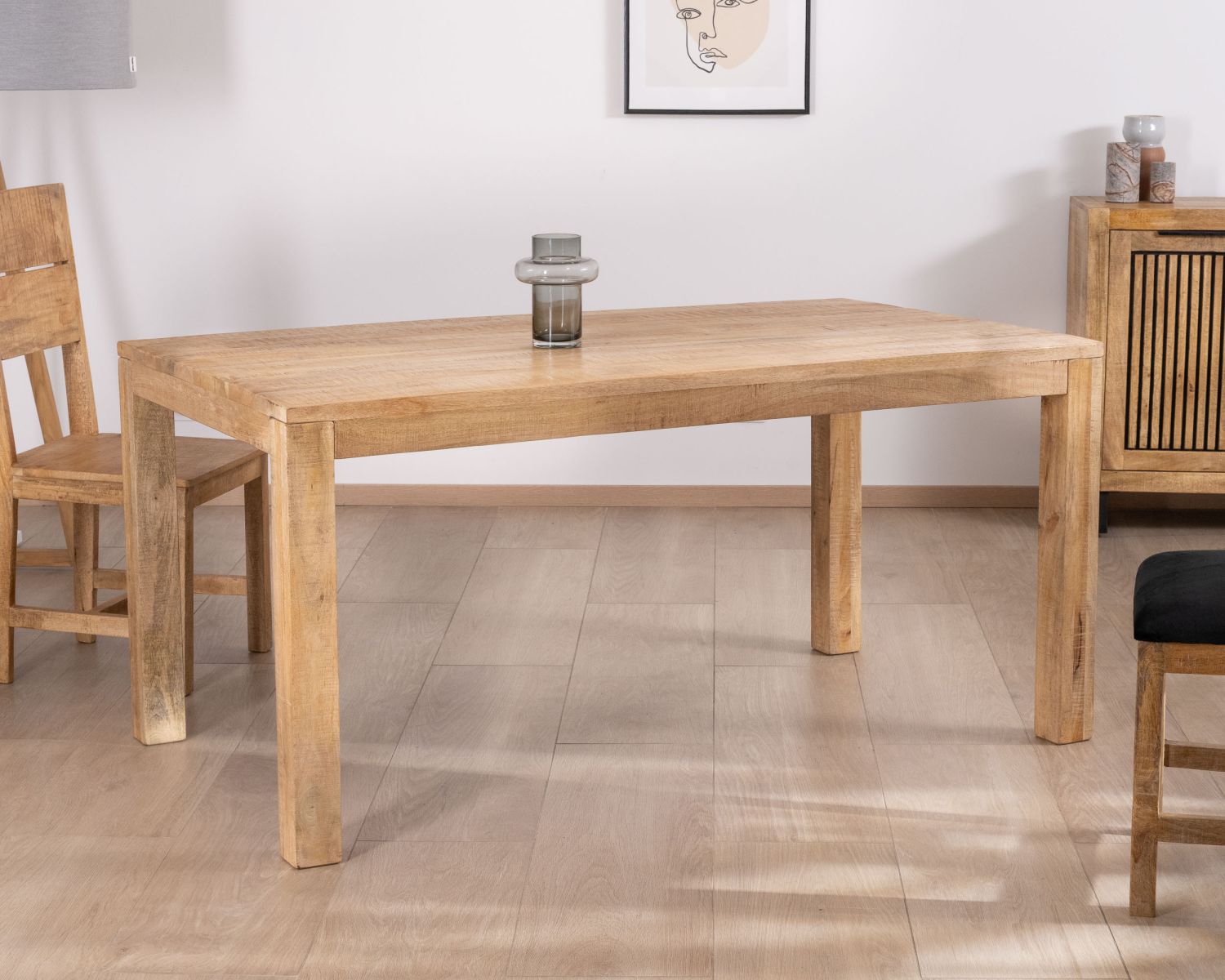 Mesa de comedor de madera de mango, 160 x 90 cm, «Manoha»