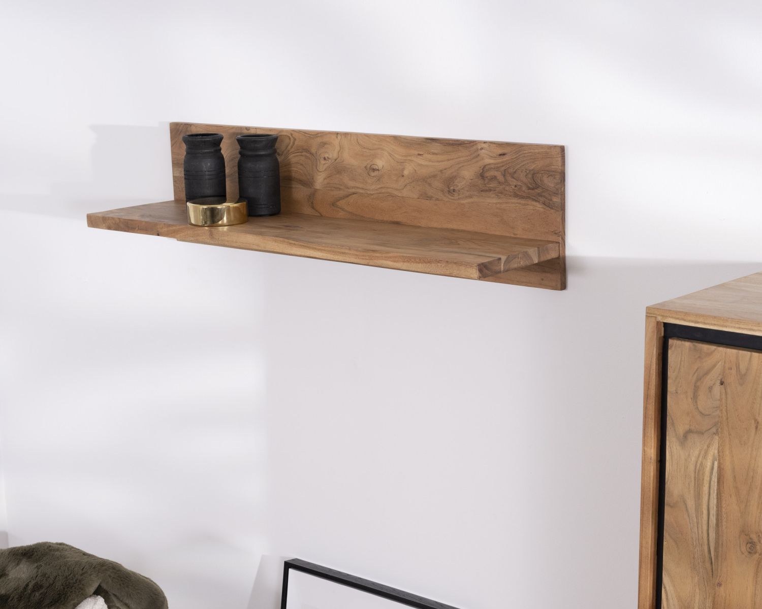 Estantería minimalista de acacia «Baltik» de 100 cm