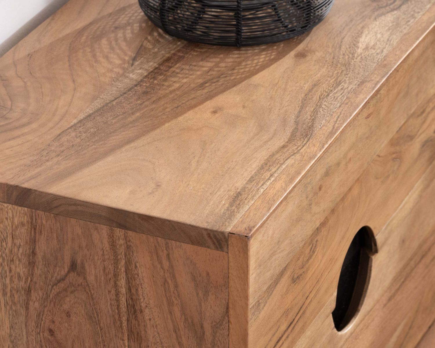 Mueble vertical de acacia con 6 cajones «Spot»
