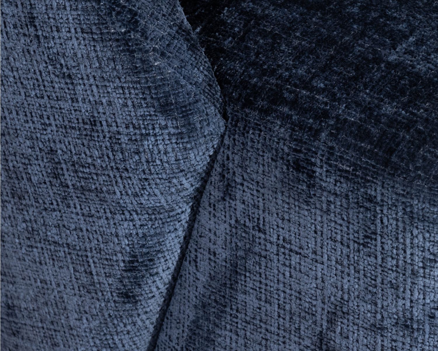 Pequeño sillón auxiliar de diseño minimalista en tela azul noche «Marylin», giratorio 360°