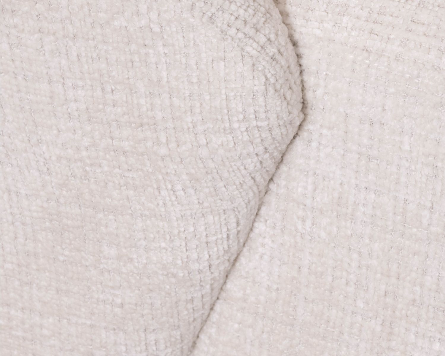 Sillón giratorio de 360°, de diseño minimalista, en tela blanca «Marylin»