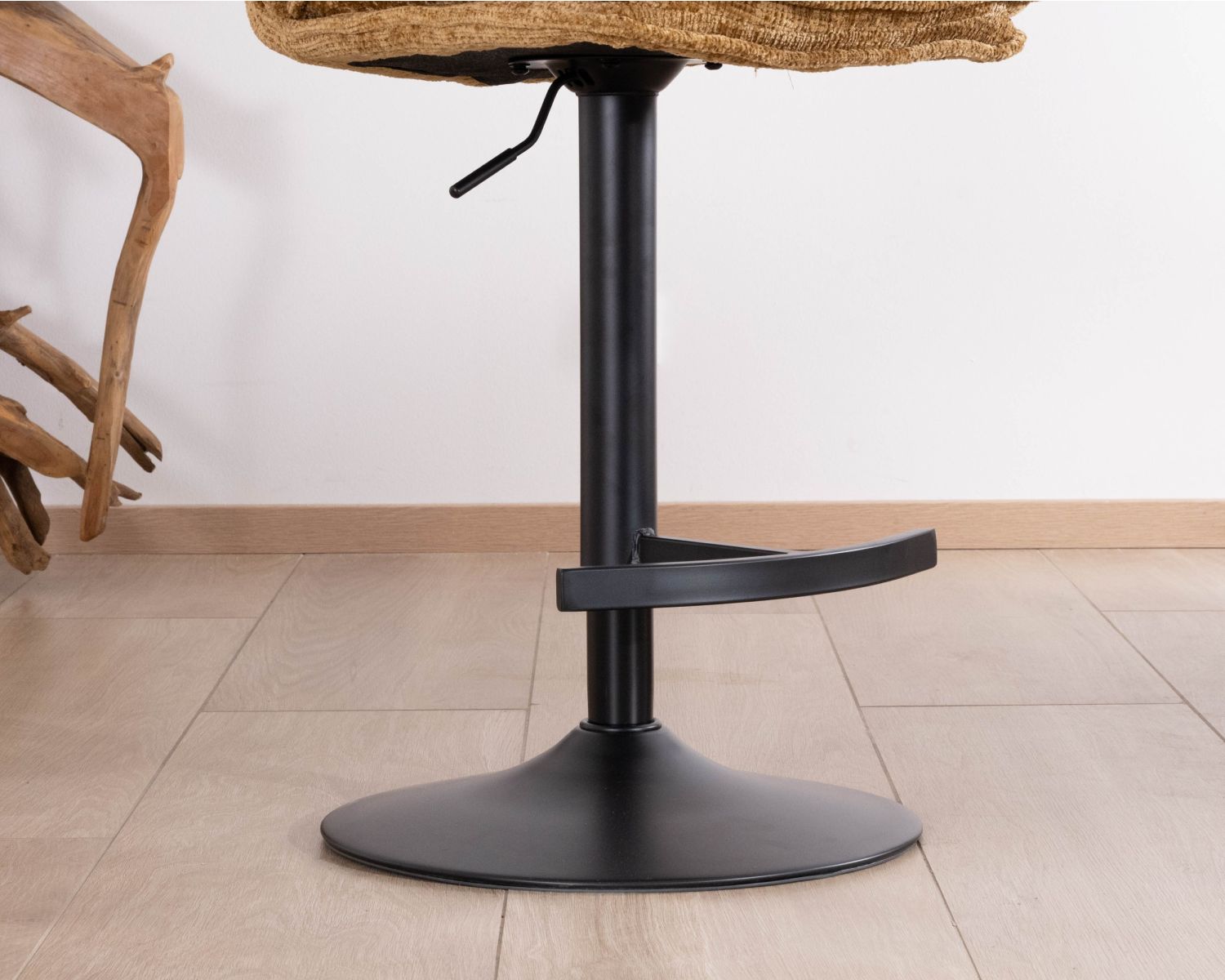 Lote de 2 tronas de tela color mostaza «Topley» con asiento regulable en altura