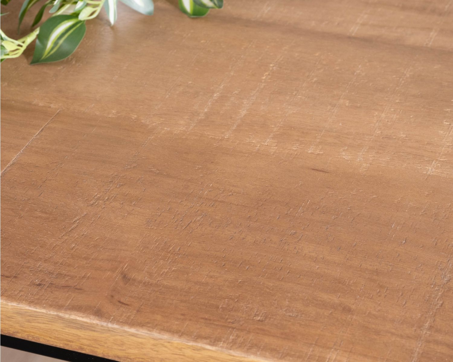 Mesa de comedor extensible de 200 a 280 cm, de madera maciza de mango «Santo», de estilo minimalista