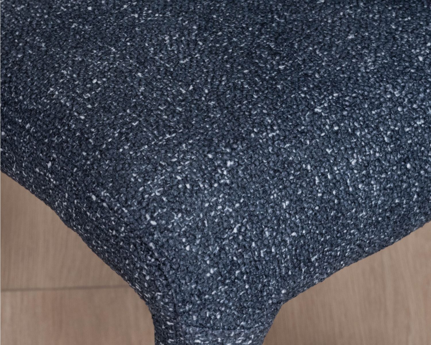 Lote de 2 sillas de comedor de diseño escultural en tela azul oscuro «Milano»