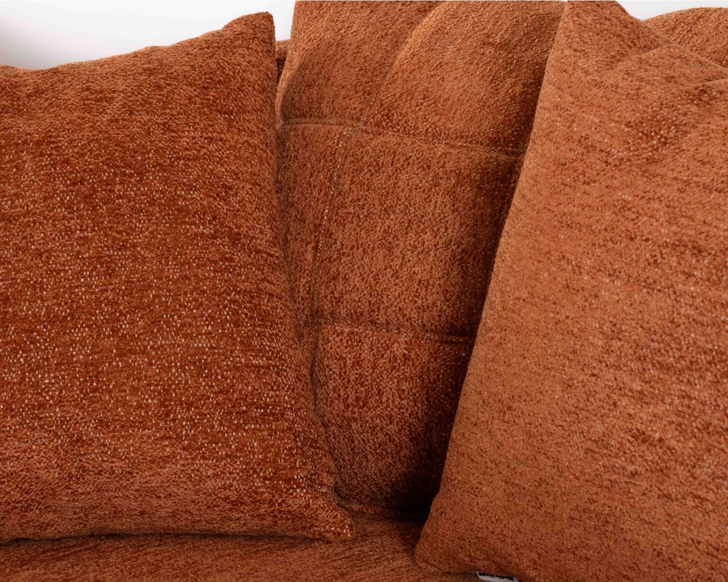 Sillón XL de 120 cm, ultracómodo, con cojines a juego «Sweet Culture» de tejido rizado en color terracota