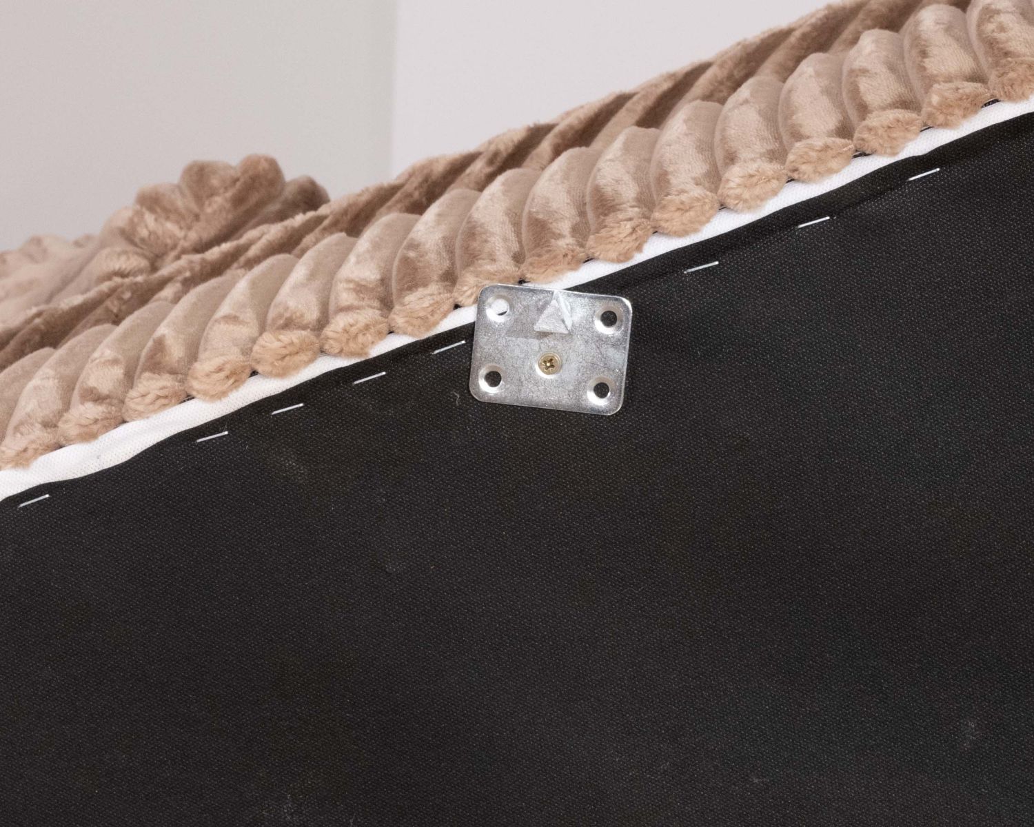 Módulo de esquina para sofá modular de color camel, de terciopelo de rizo ancho «Kédusa»
