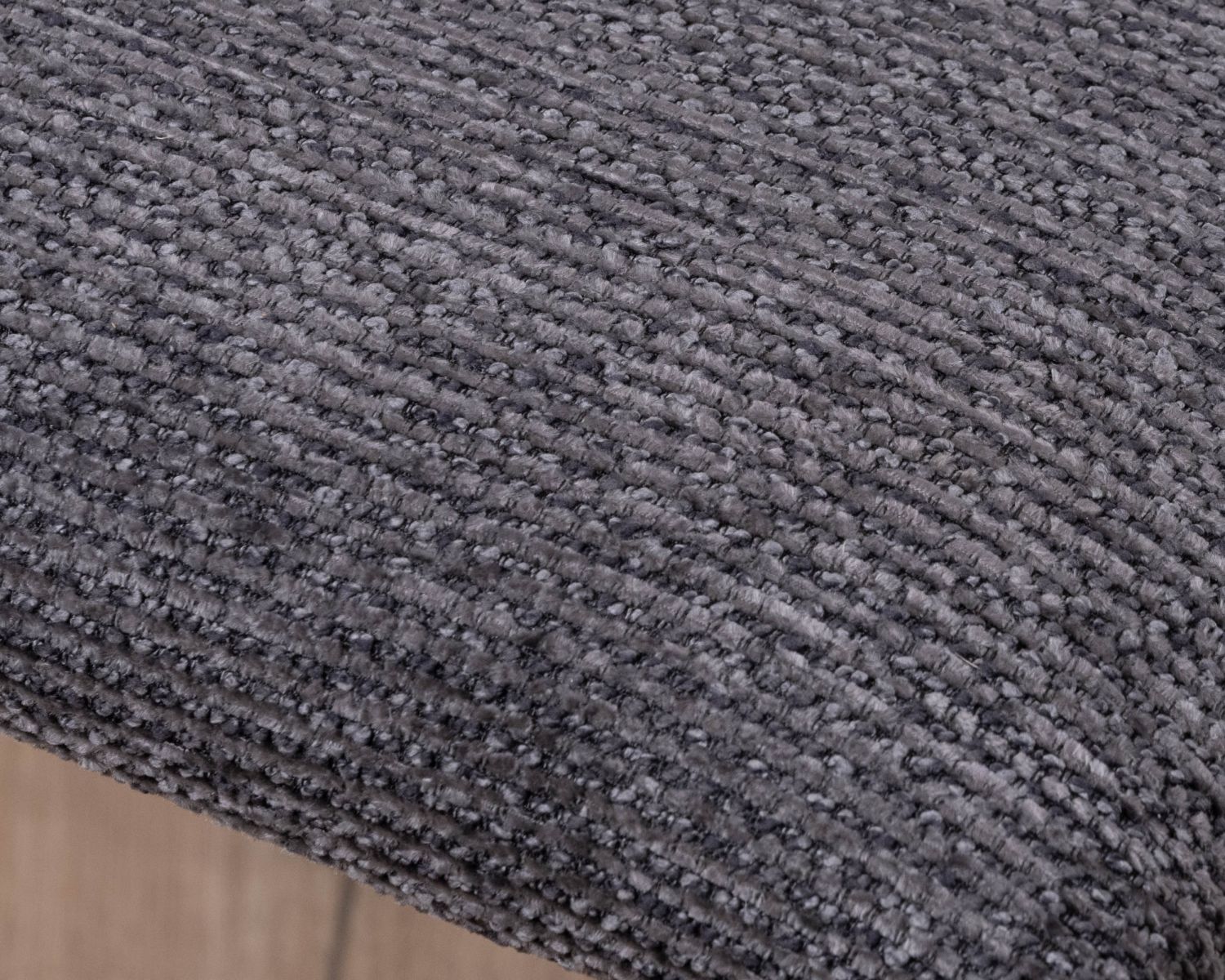 Lote de 4 sillas apilables de comedor de tela gris grafito texturizada «Otto» 