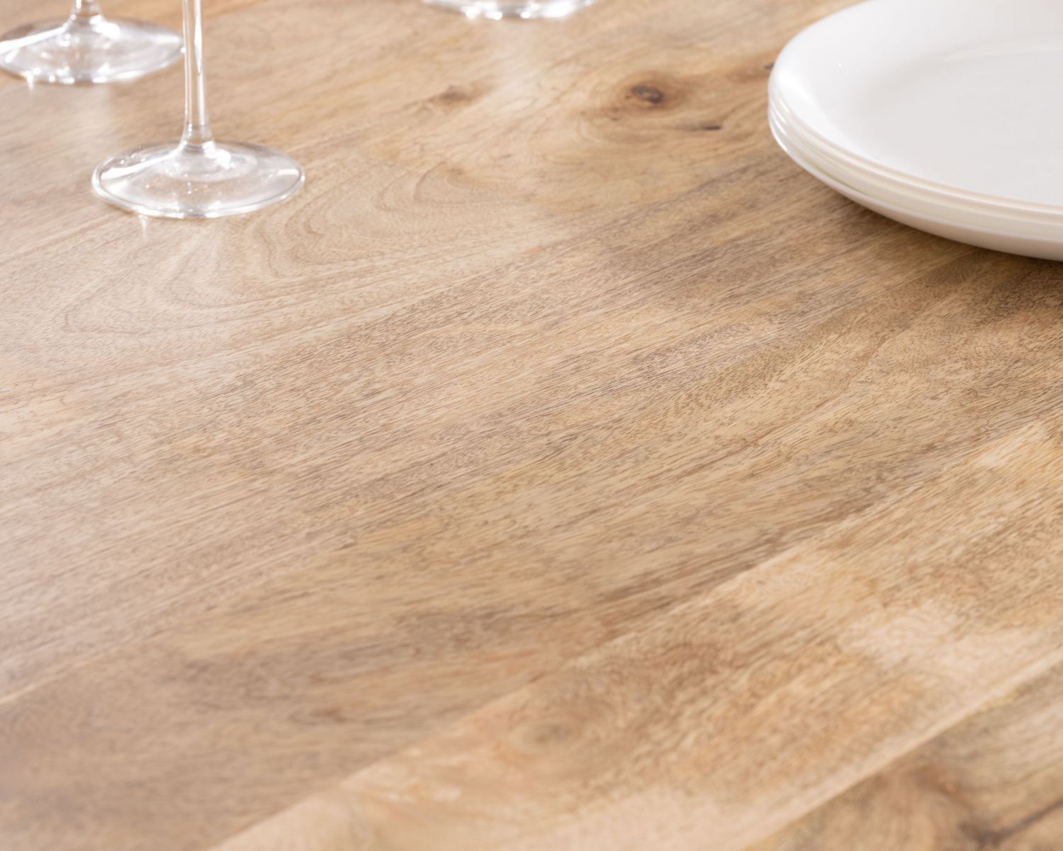Mesa de comedor cuadrada de 140 x 140 cm, de madera y metal industrial «Caractère»