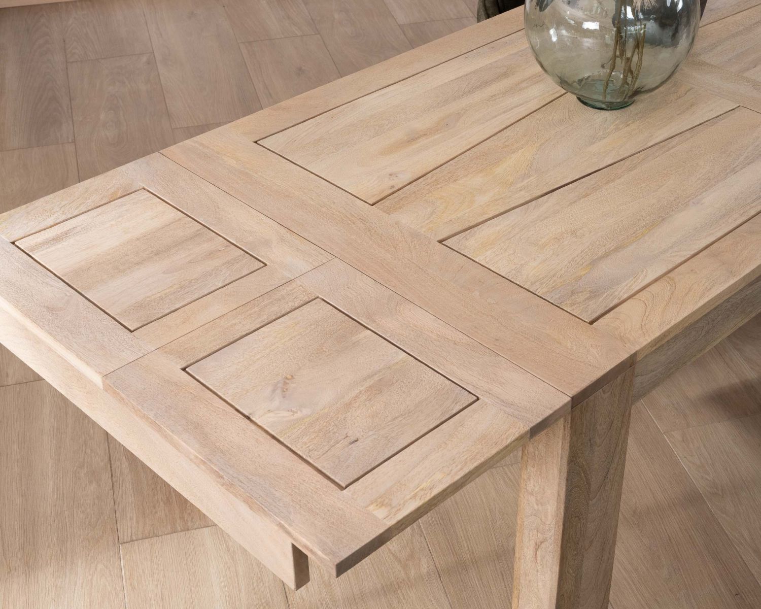 Mesa de comedor extensible de 200 a 290 cm de madera de mango «Jappy»
