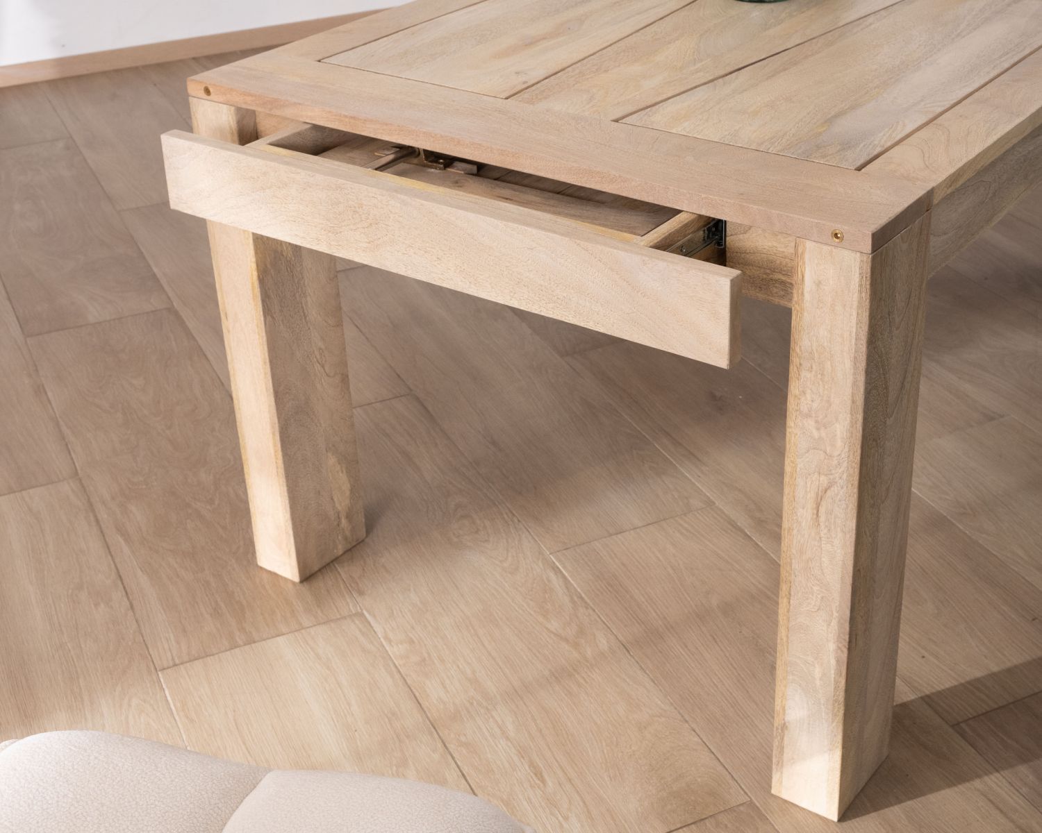 Mesa de comedor extensible de 200 a 290 cm de madera de mango «Jappy»