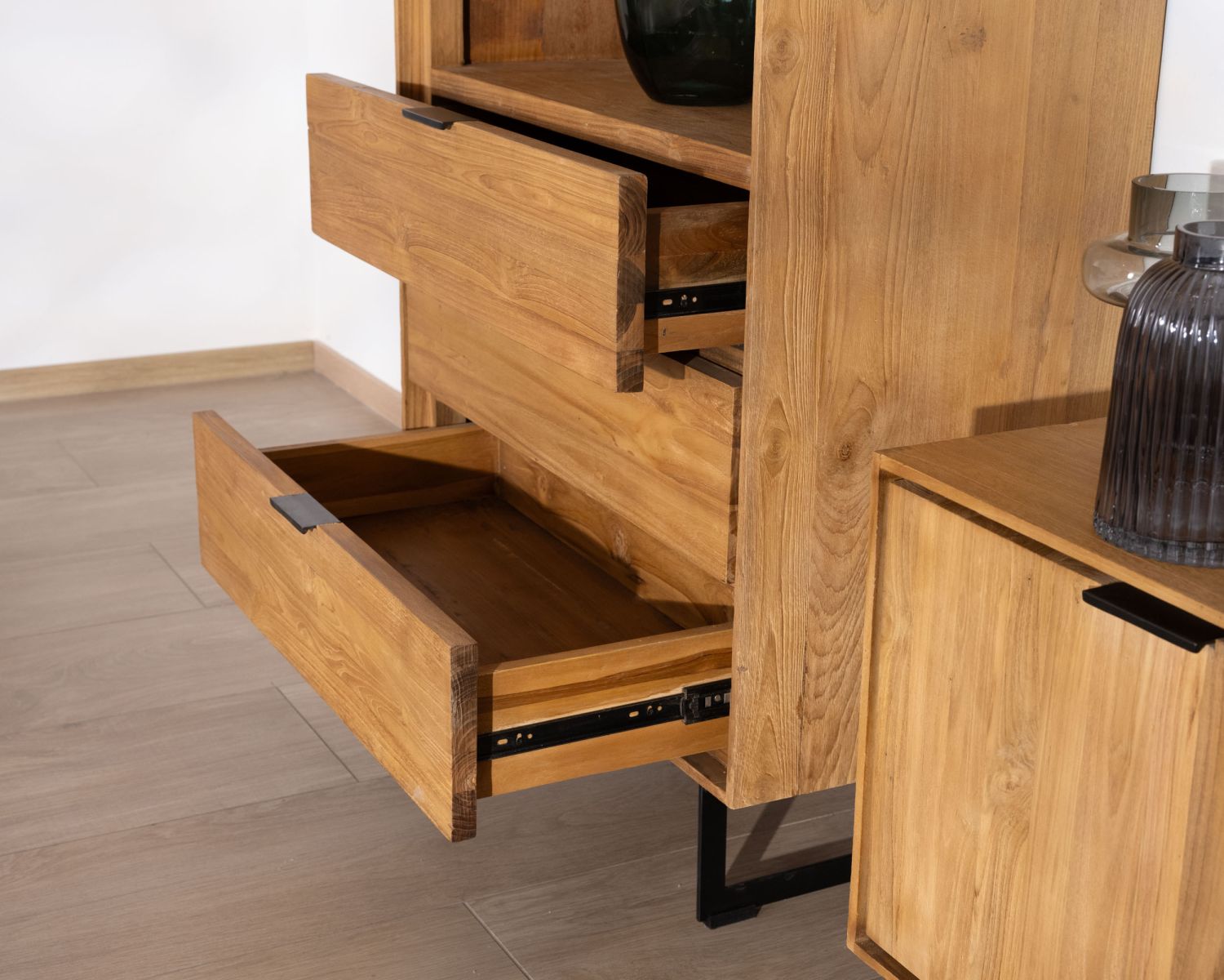 Librería de estilo retro de teca «Bahia» de 3 estantes