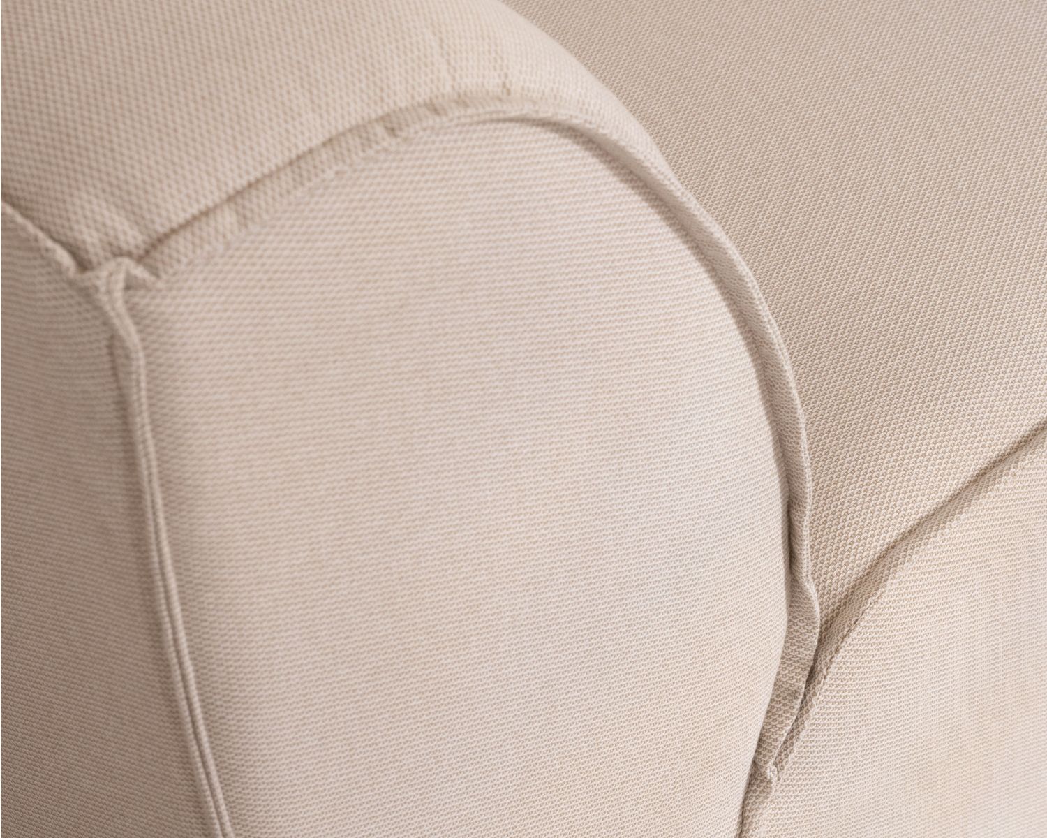 Sofá de exterior de 2 módulos «Sunset Bay» con tejido especial para exteriores en color crema