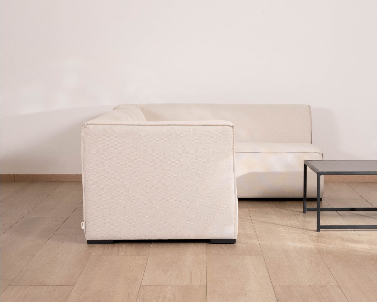 Sofá de exterior de 2 módulos «Sunset Bay» con tejido especial para exteriores en color crema