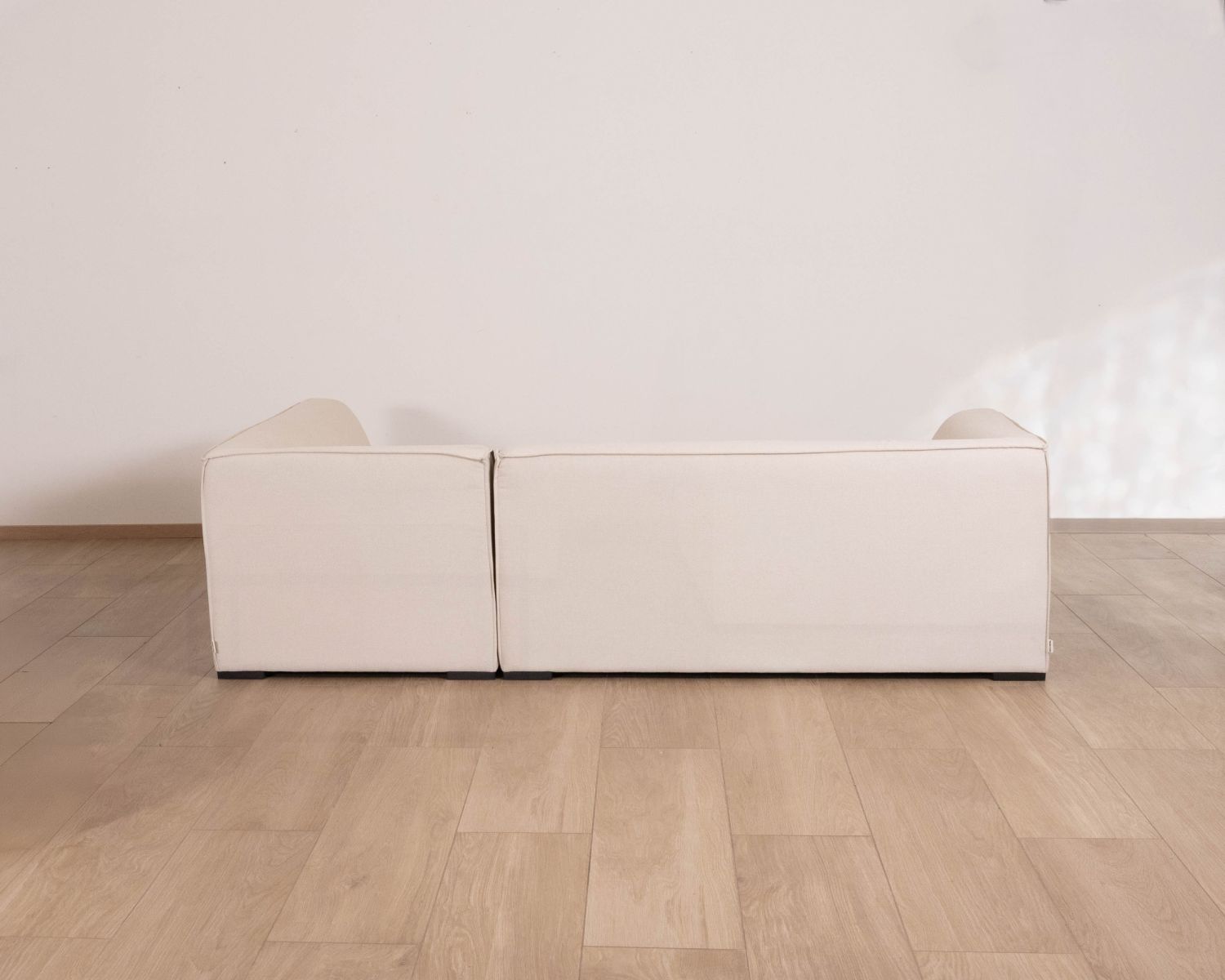 Sofá de exterior de 2 módulos «Sunset Bay» con tejido especial para exteriores en color crema