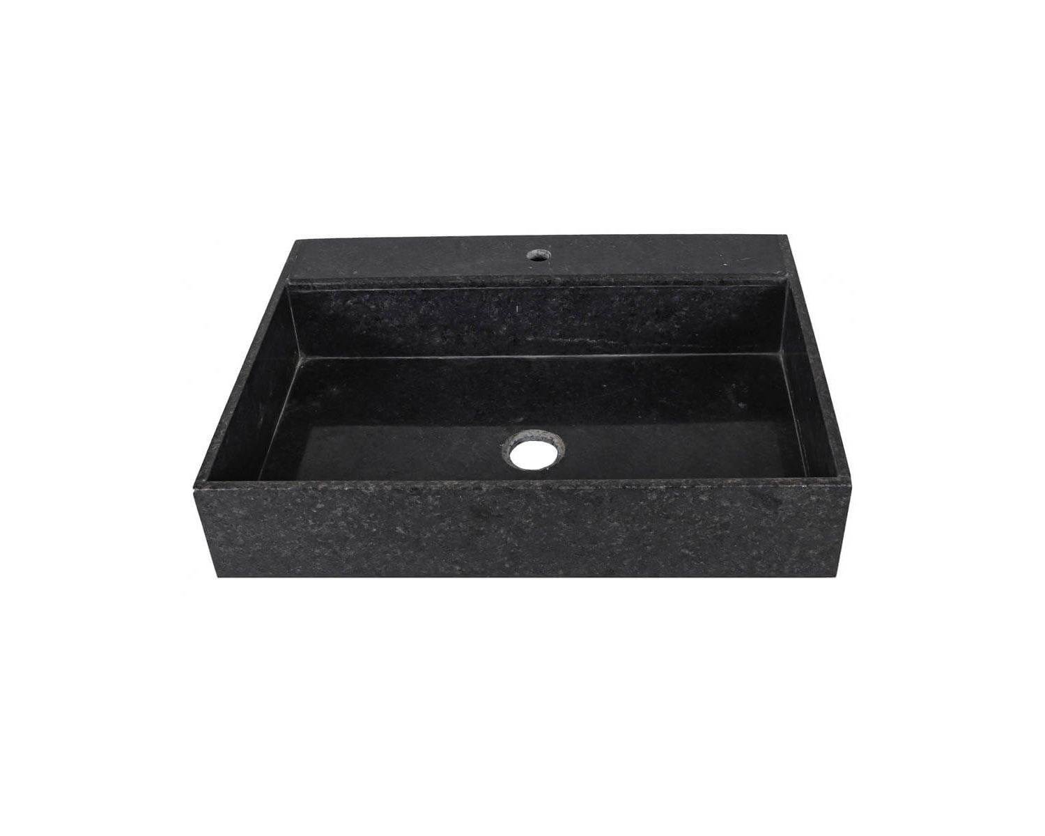 Fregadero de granito negro de una cubeta para encastrar «Grand Chef / Atelier»