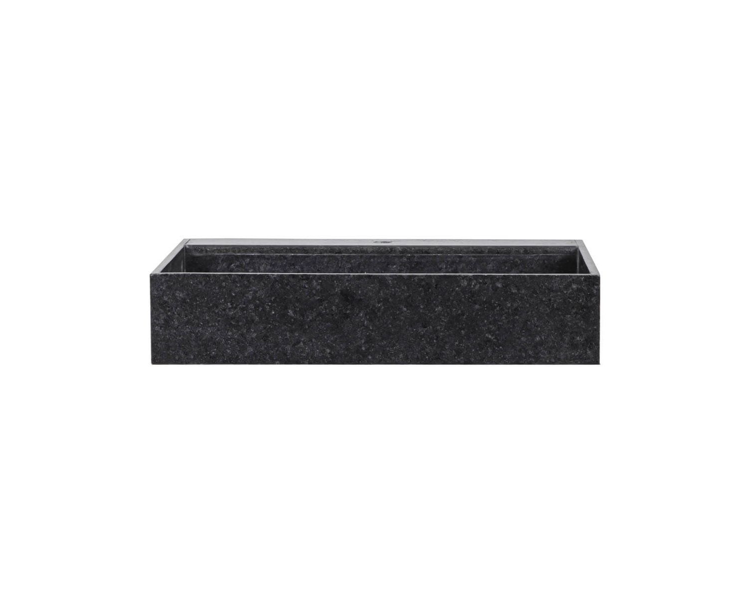 Fregadero de granito negro de una cubeta para encastrar «Grand Chef / Atelier»