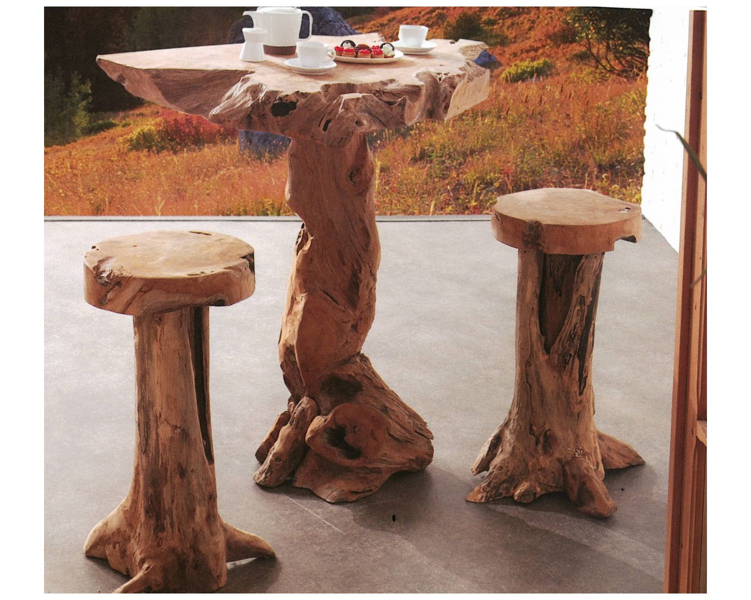 Mesa alta de teca maciza «Farmer» de Casita