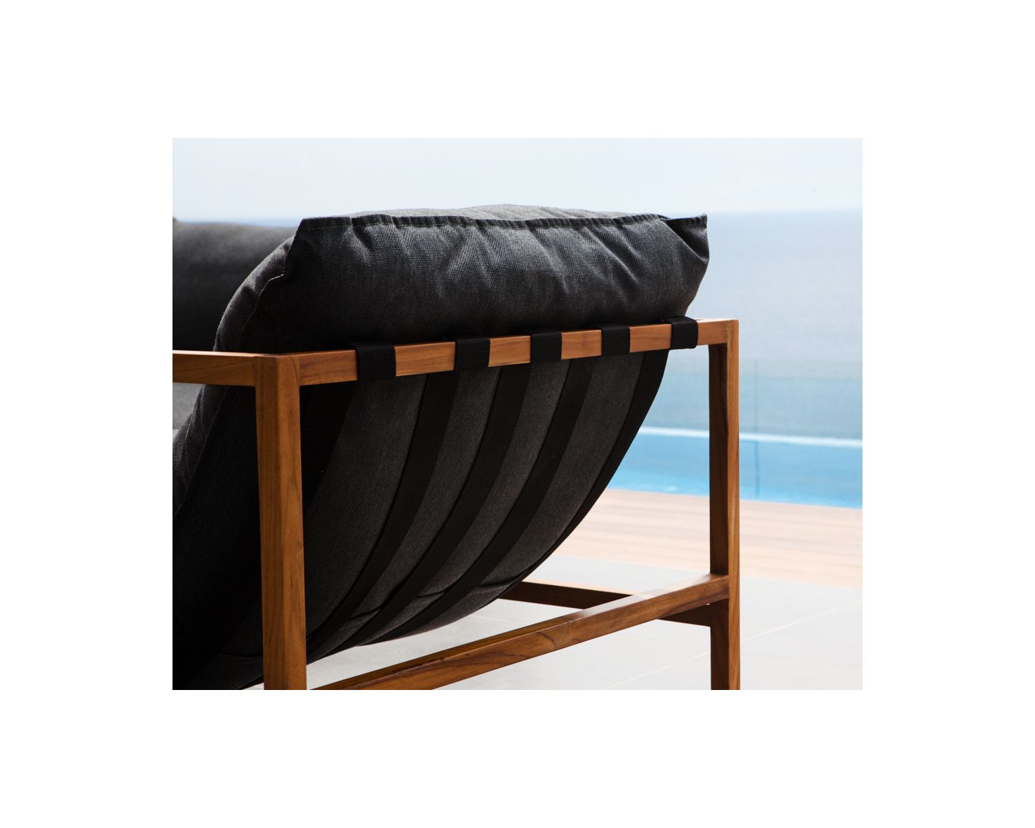 Sillón de jardín de teca y tela Sunbrella «Maluku Island»