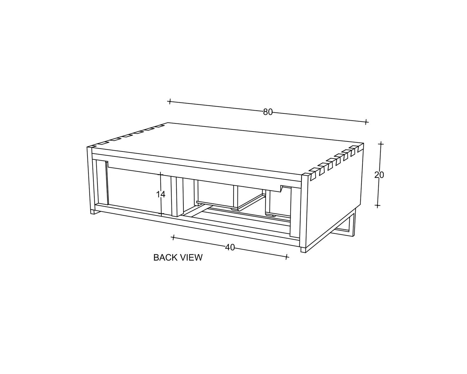 Mueble suspendido para lavabo de teca con toallero de 80 cm «Tika»